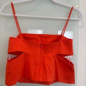 Orange crop top